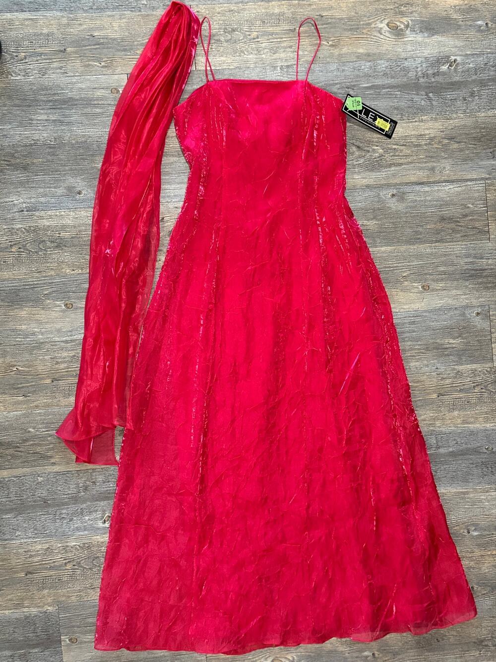 NWT Y2K Alex Evenings SZ 10 Fuchsia Pink Prom Homecoming Semi Formal Dress